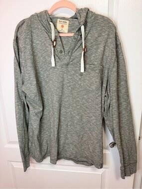 Ruff Hewn Men's Hooded Pullover in Heather Gray